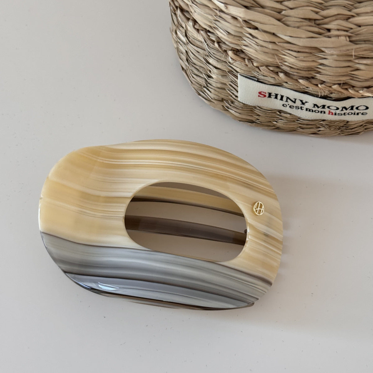 Acetate Oval Cutout French Barrette Hair Clip haire004 - view 3