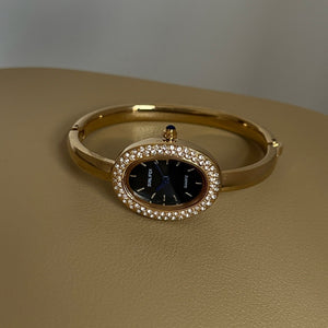 Vintage Diamond Accent Bangle Watch Elegant PDW009 - view 3