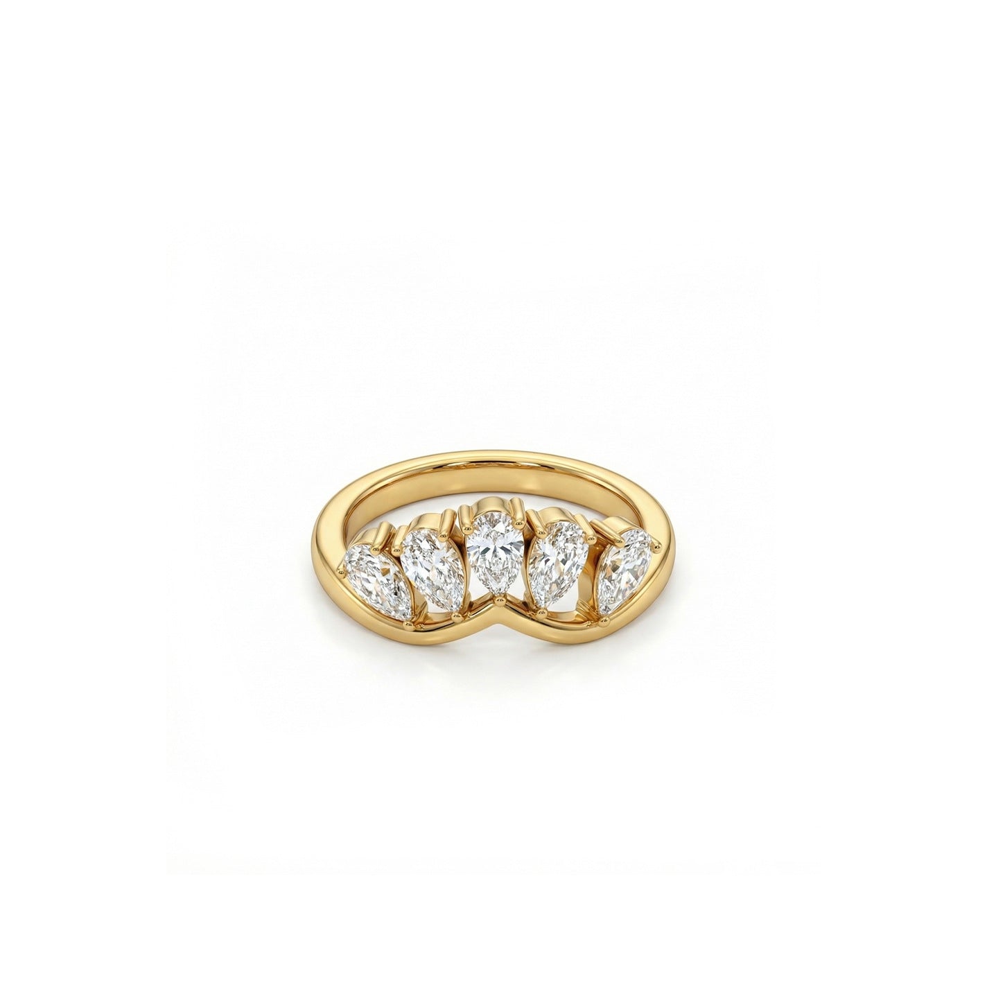 Asymmetric Multi-Diamond Colorful Pinky Ring