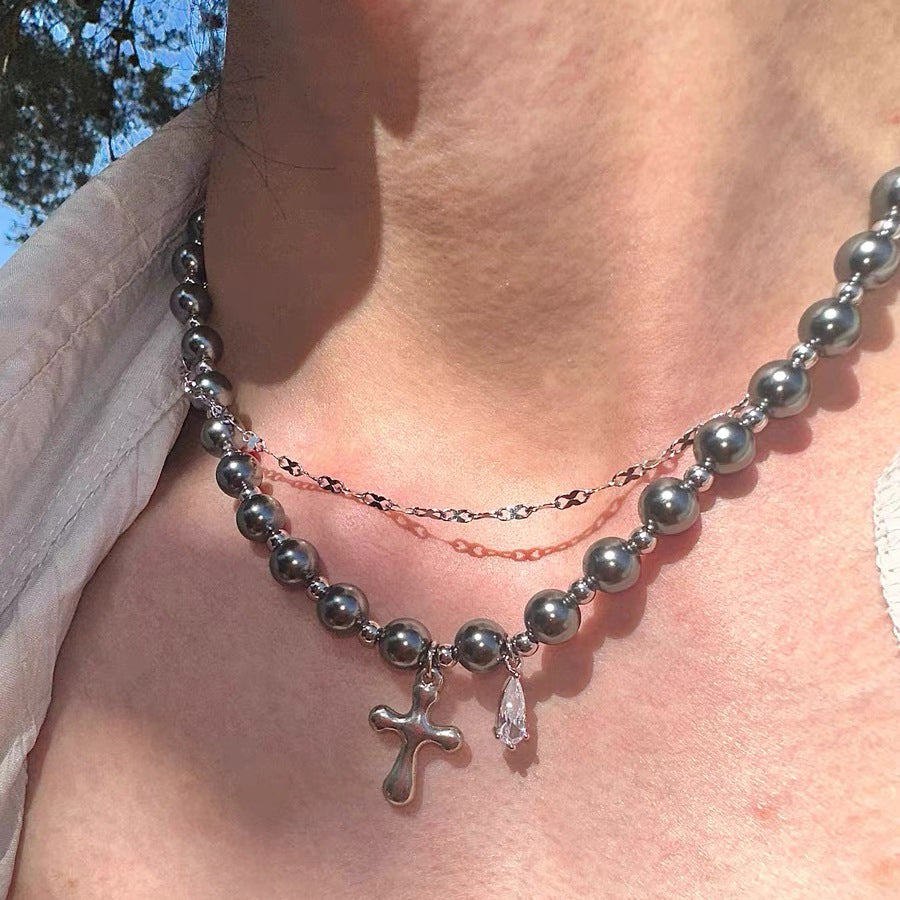 Gothic Layered Necklace Dark Academia Choker