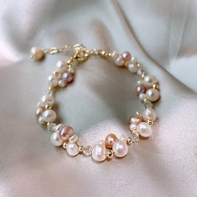 Colorful Freshwater Pearl & Crystal Necklace