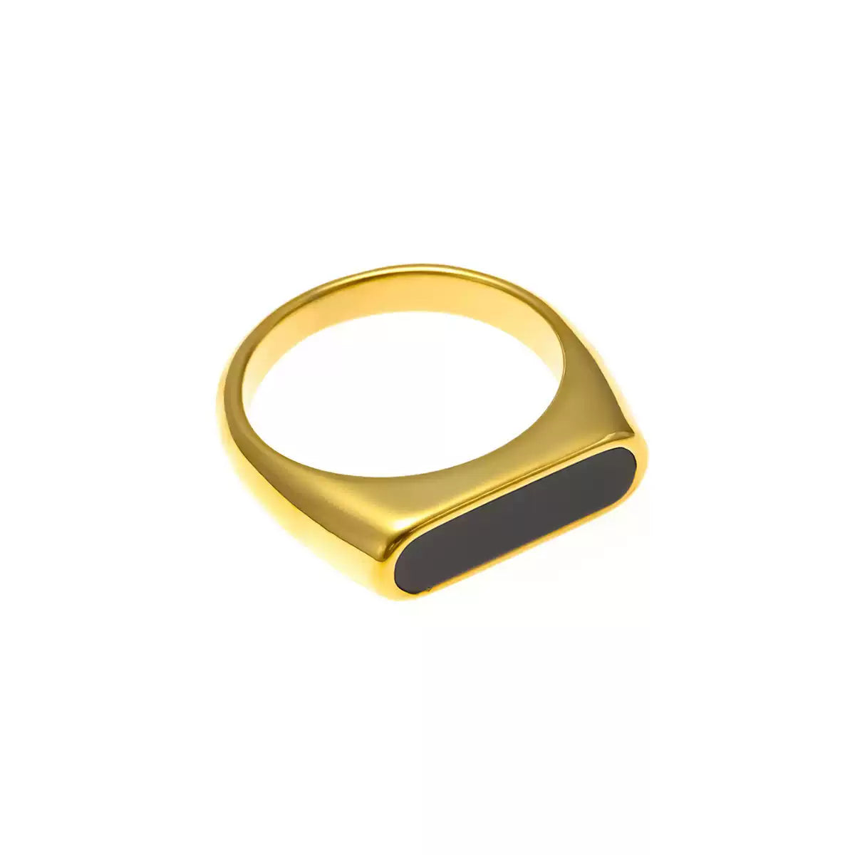 Titanium Steel Geometric Shell Ring