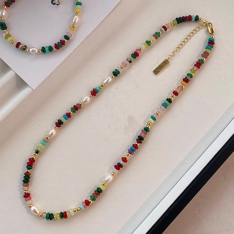 Dopamine Murano Glass & Freshwater Pearl Necklace