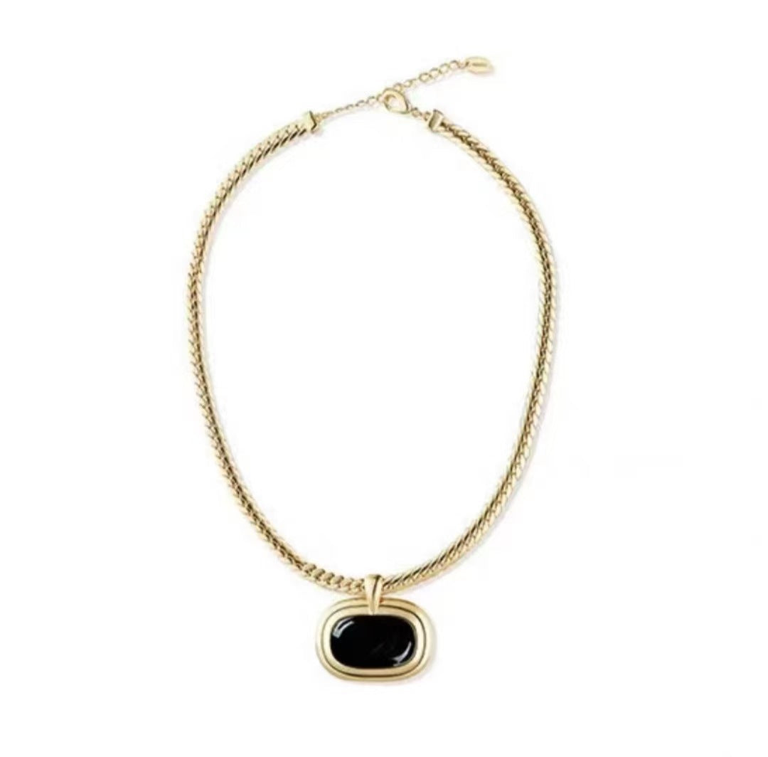 Liquid Enamel Pendant Necklace French Luxury Choker