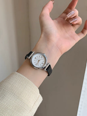 Silent Roman Numeral Leather Strap Watch PDW042 - view 3