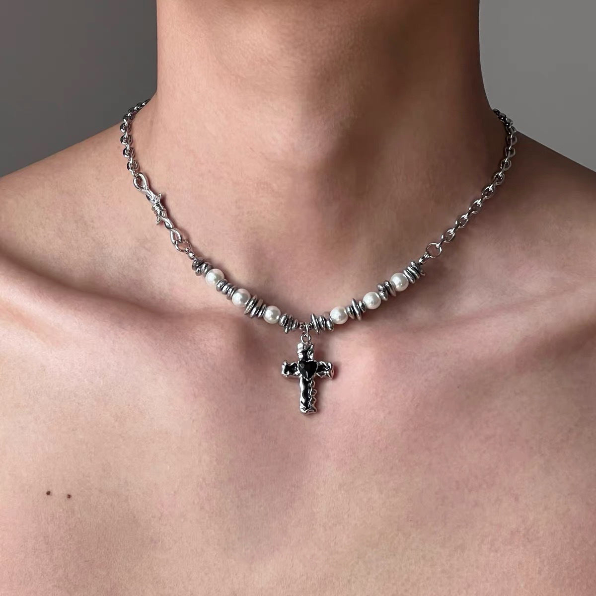 Gothic Layered Necklace Dark Academia Choker