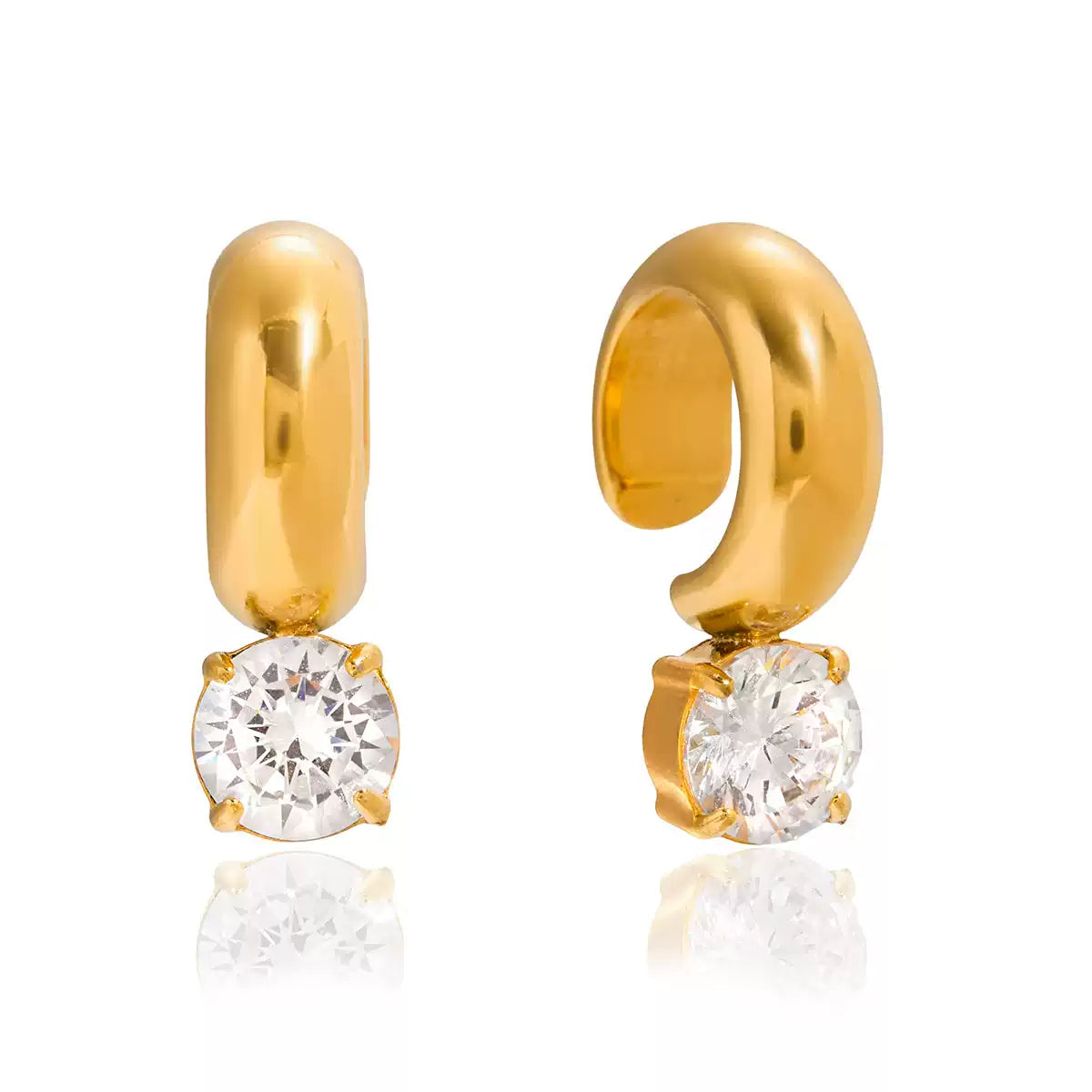 Luxury Stainless Steel U-Clip Earrings