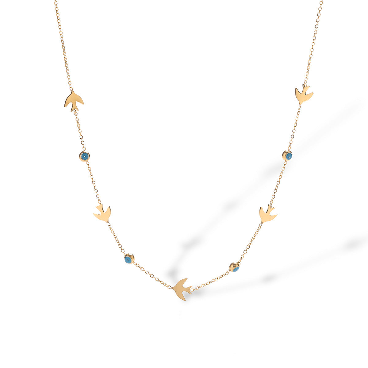 18K Gold Plated Geometric Eye Necklace