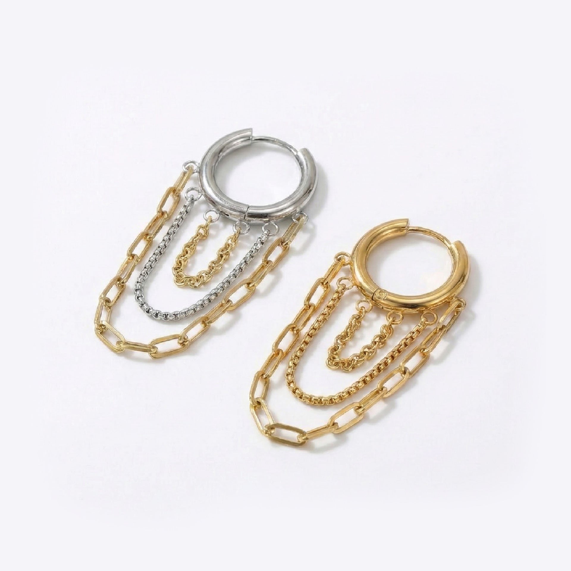 Chain Tassel Statement Earrings