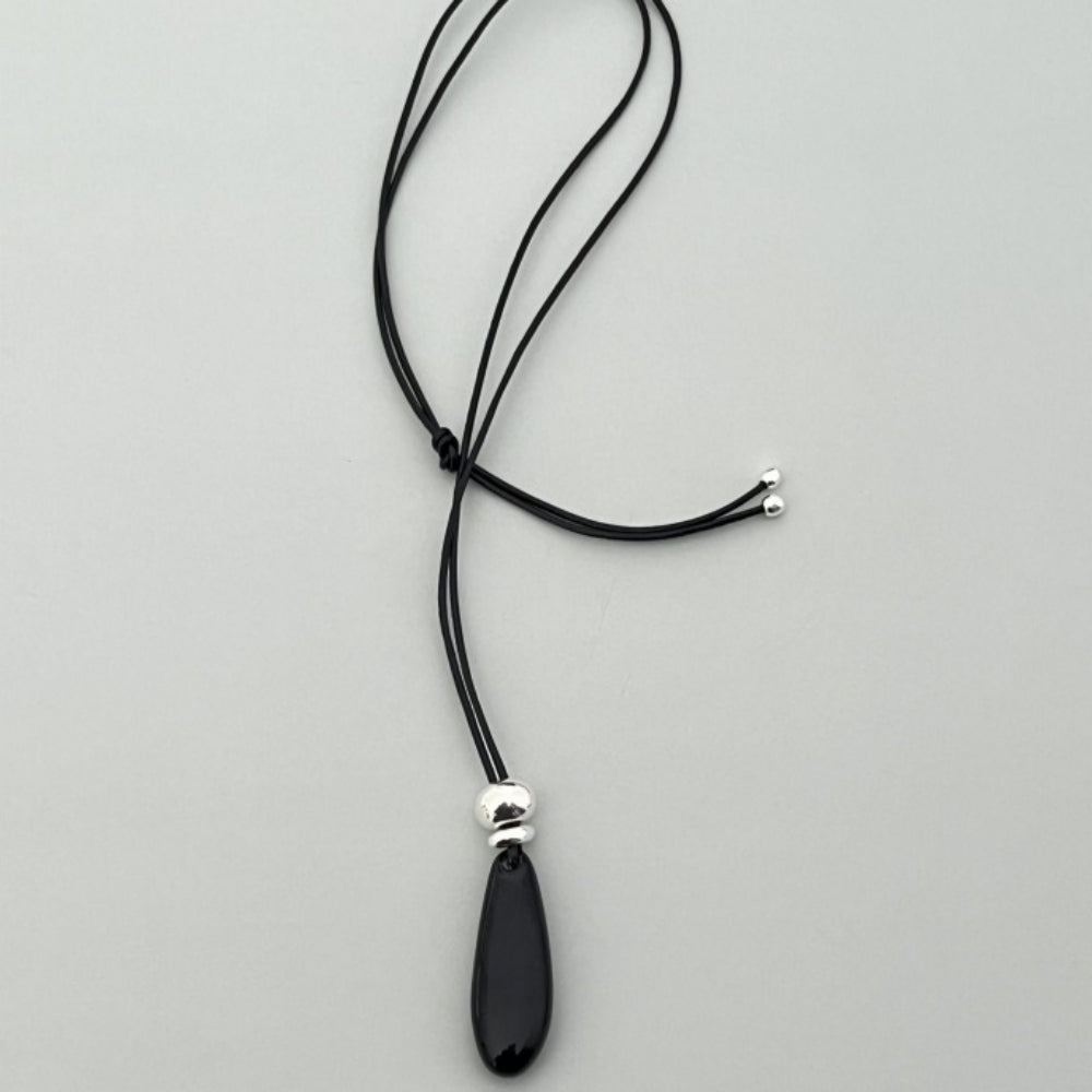 Black Onyx Pendant Necklace