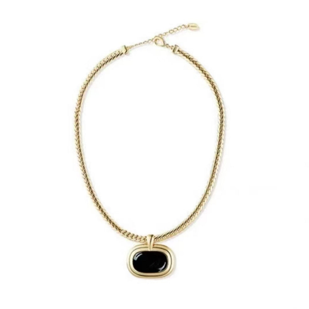 Liquid Enamel Pendant Necklace French Luxury Choker
