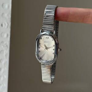 Elliptical Crystal Border Watch Stainless Steel PDW022 - view 5