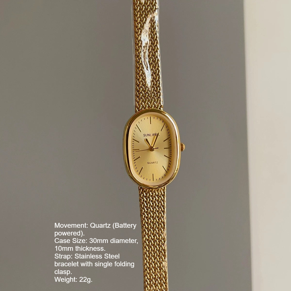 Vintage Oval Small Gold Dress Watch PDW001 - view 8