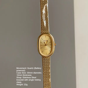 Vintage Oval Small Gold Dress Watch PDW001 - view 8