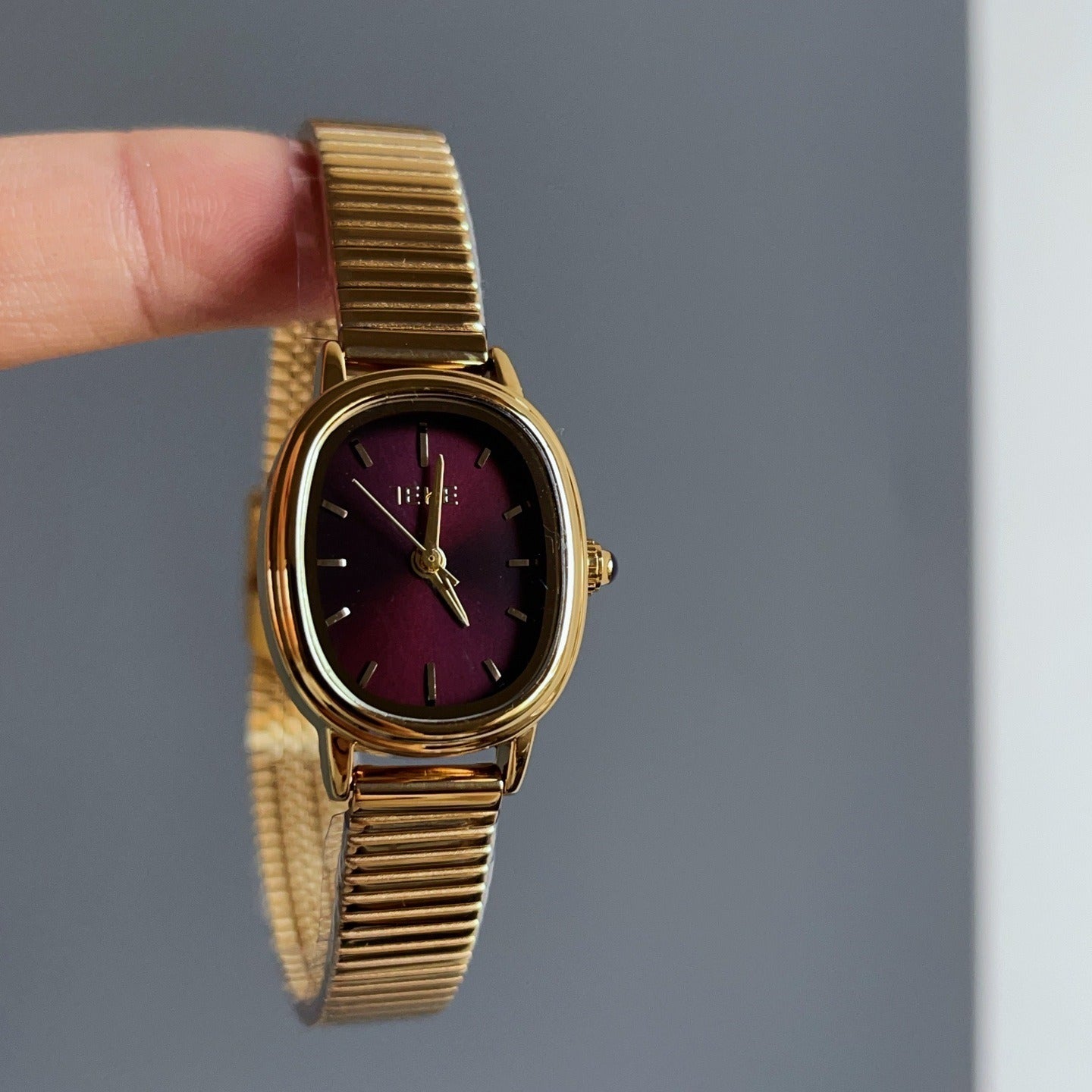 Vintage Rectangular Dial Watch Link Bracelet PDW039 - view 3