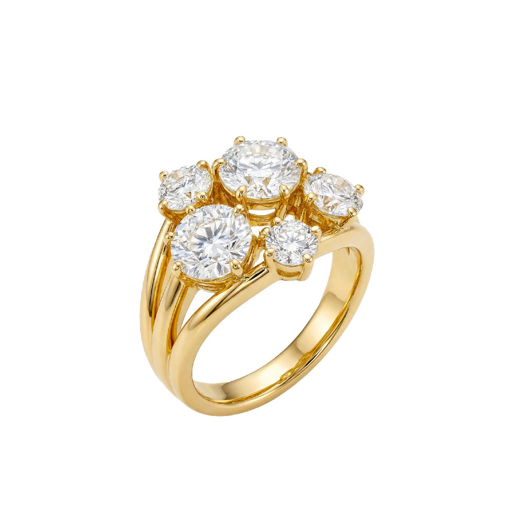 Luxury Multi-Diamond Statement Ring