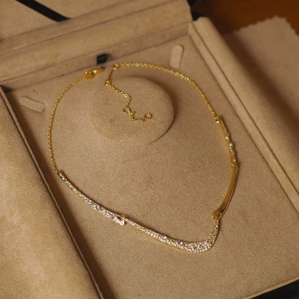 Vintage Corn Chain Necklace Gold Plated