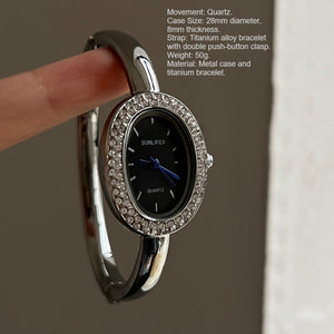 Vintage Diamond Accent Bangle Watch Elegant PDW009 - view 5