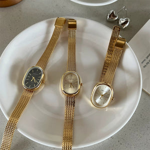 Vintage Oval Small Gold Dress Watch PDW001