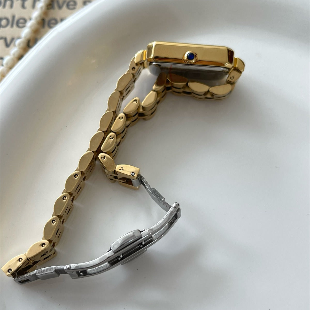 French Roman Numeral Steel Bracelet Watch PDW025 - view 6