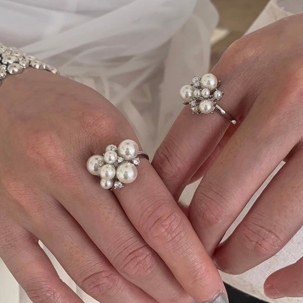 Starry Sky Pearl & Zircon Ring