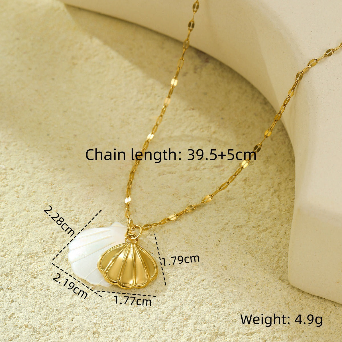 Ocean Breeze Seashell & Starfish Necklace PDNK358 - view 5