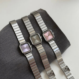 Classic Silver Gray Bamboo Link Quartz Watch PDW002 - view 2