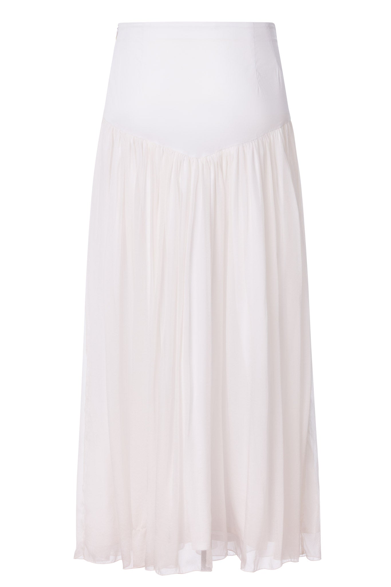 Isa midi skirt with basque in Ecoprint