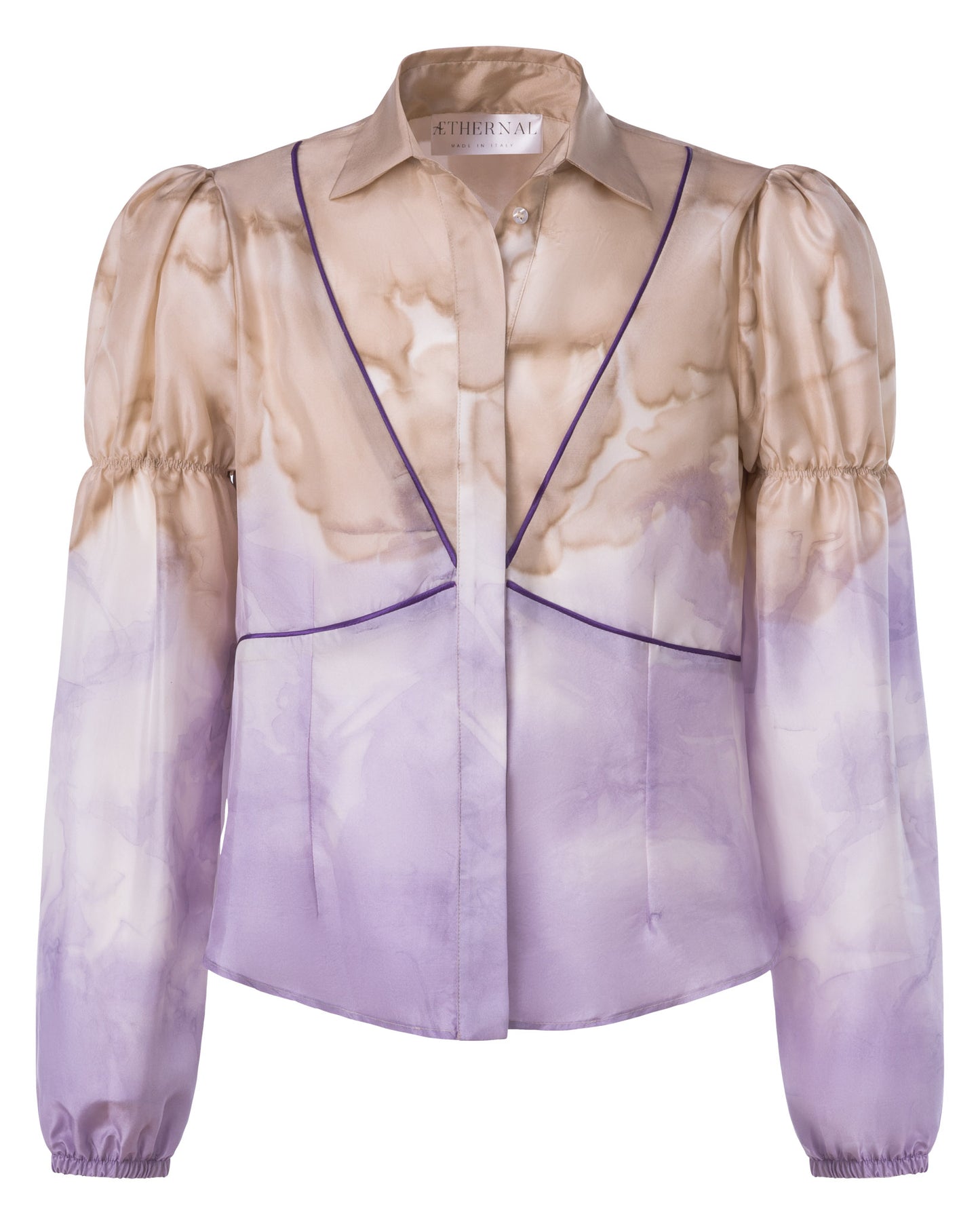 Penelope silk shirt mix natural colors