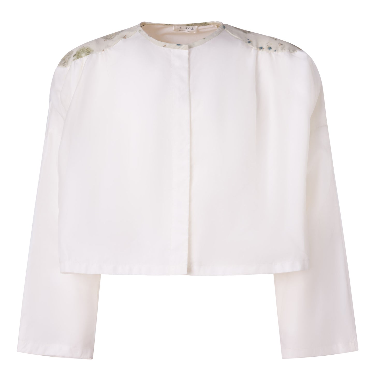 Luce shirt in cotton with ecoprint details
