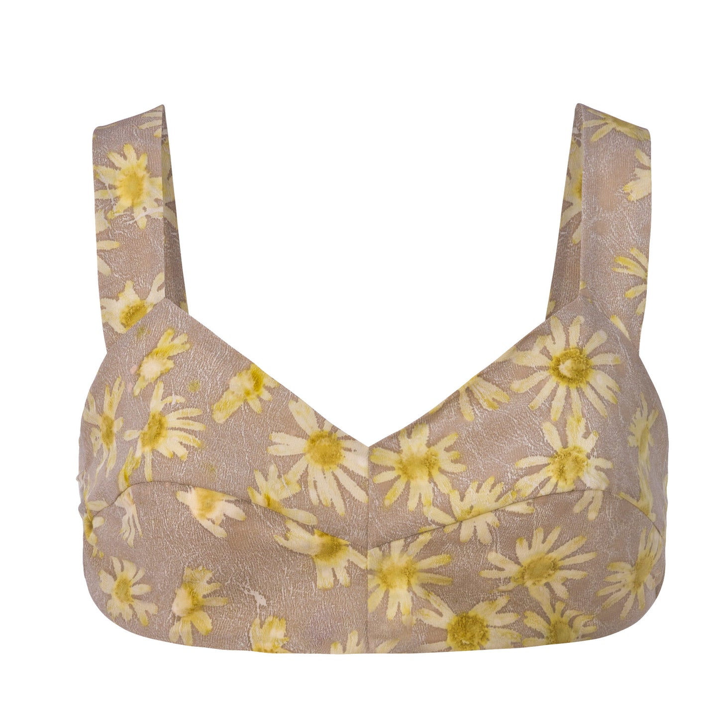Elsa Crop top in cotton with Ecoprint