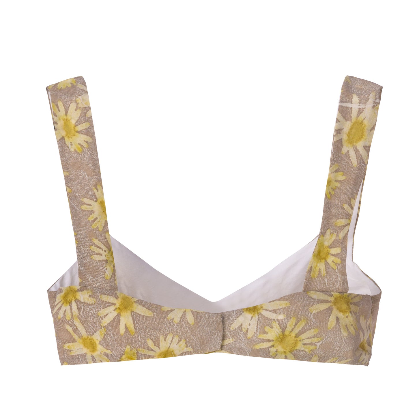 Elsa Crop top in cotton with Ecoprint