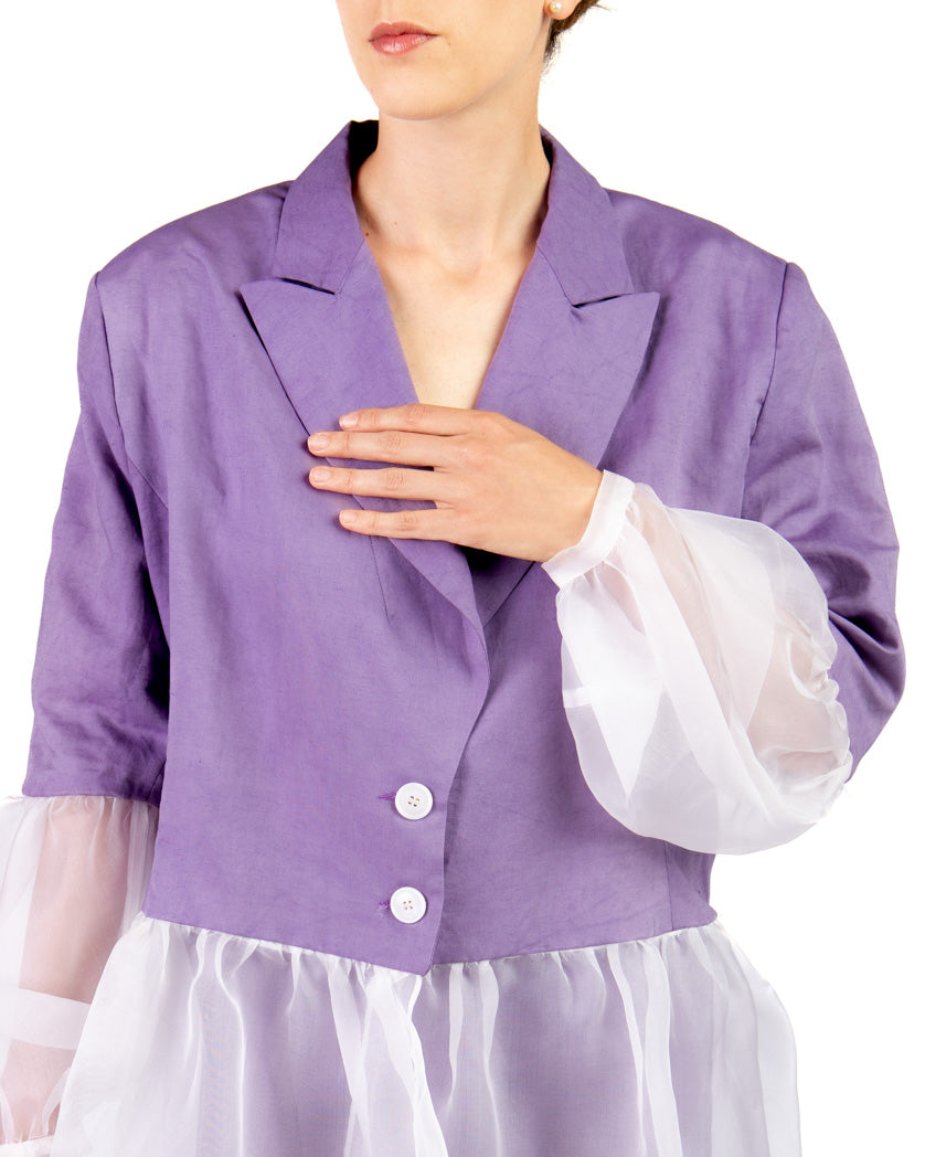 Armida Oversize Blazer Natural Dye and Organza