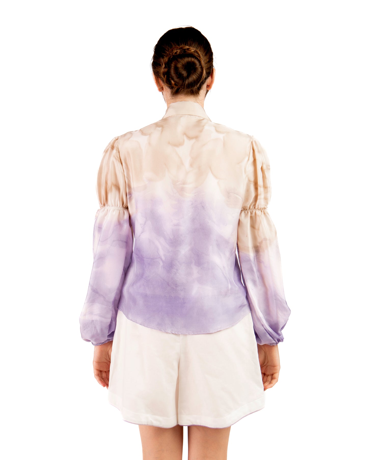 Penelope silk shirt mix natural colors
