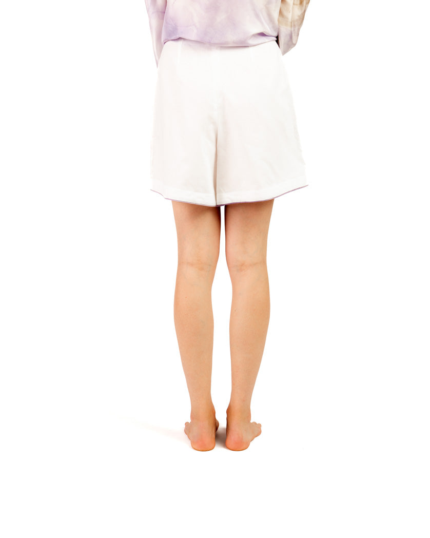 Raissa linen shorts with natural dyeing strap