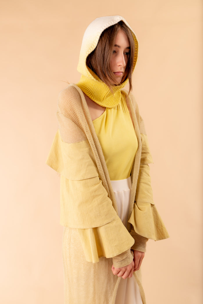 Alma long cardigan with natural dye