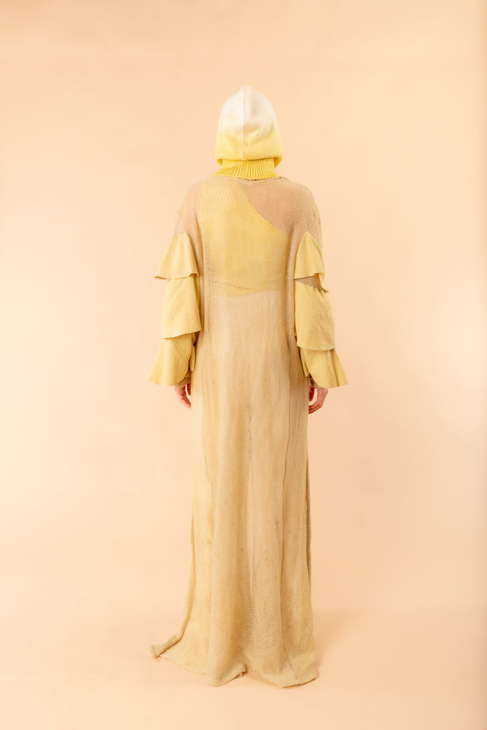 Alma long cardigan with natural dye