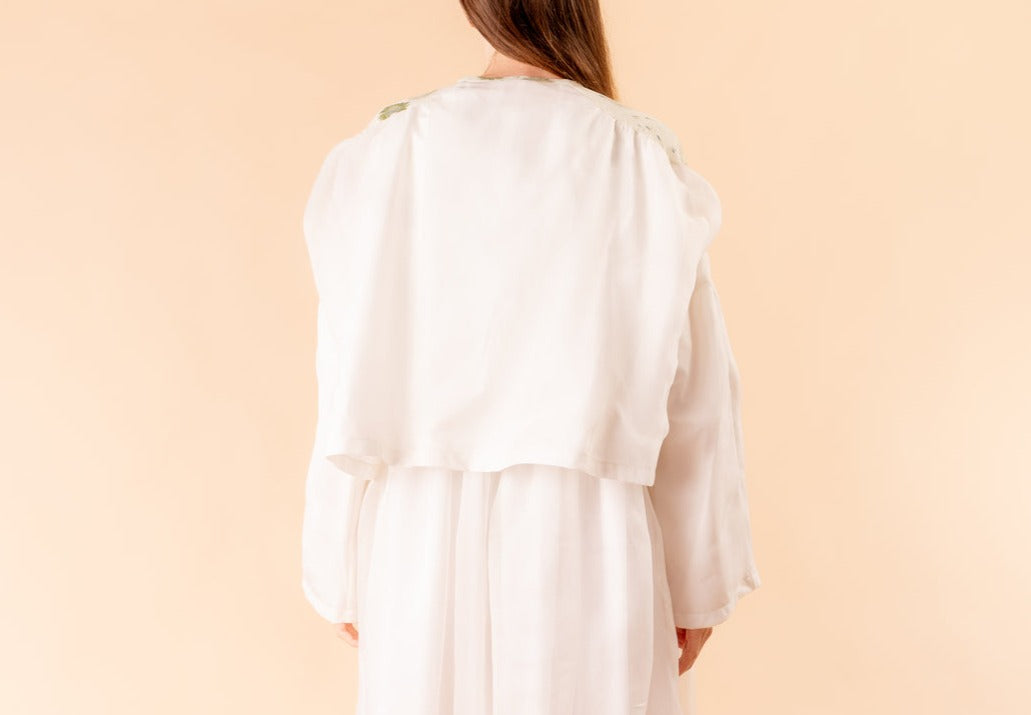 Luce shirt in cotton with ecoprint details