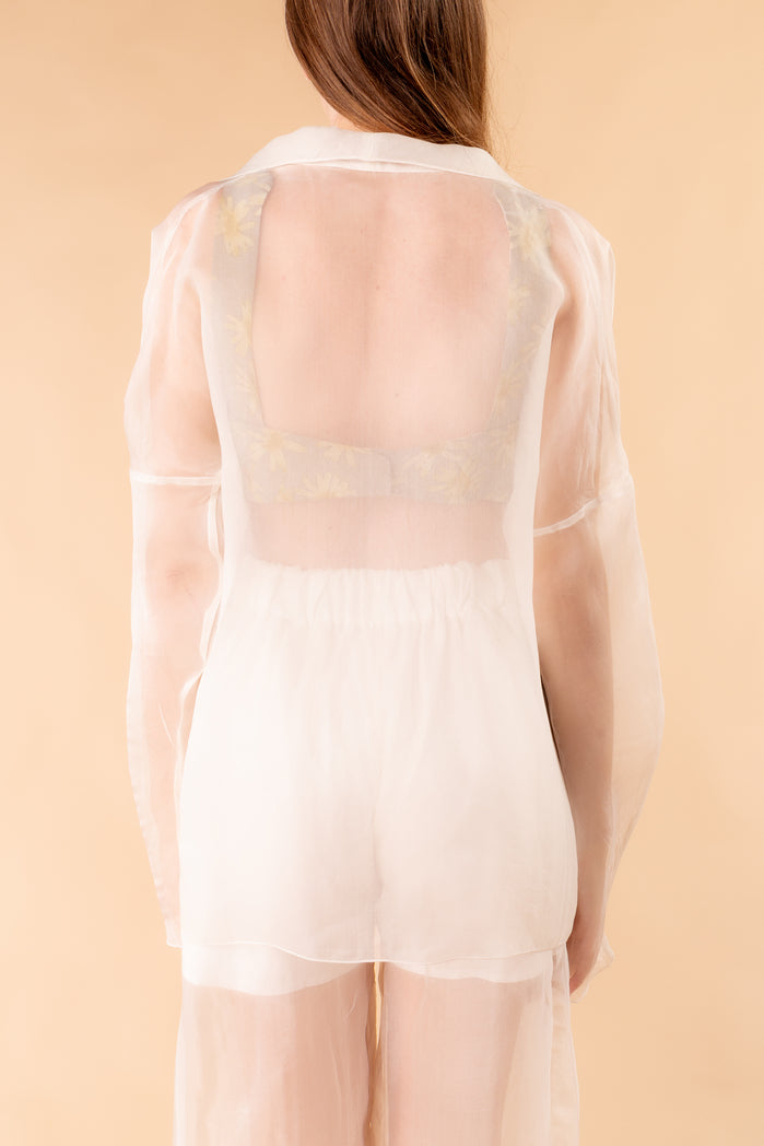 Ofelia organza jacket with ruffles