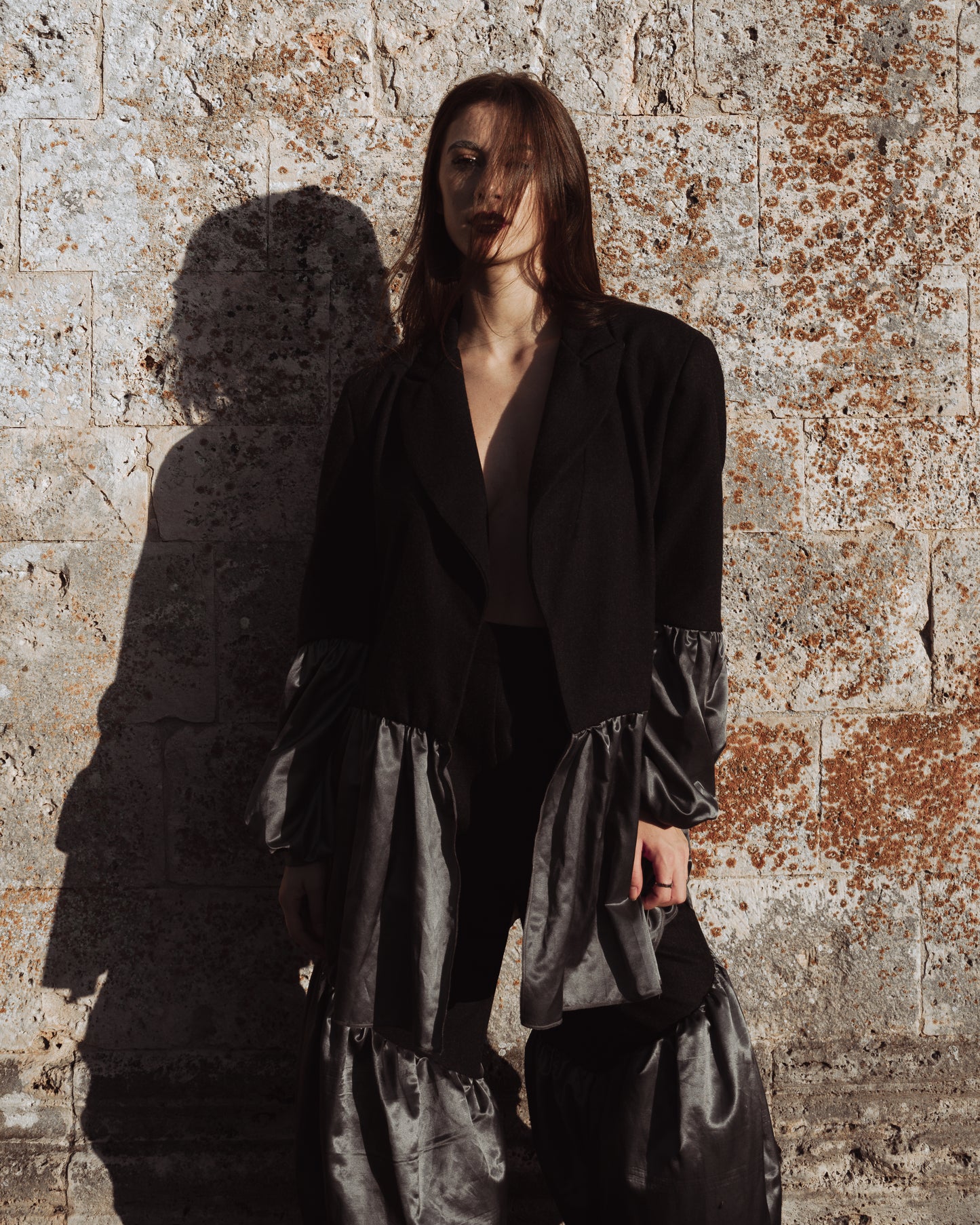 Armida Oversize Blazer Natural Dye and Organza